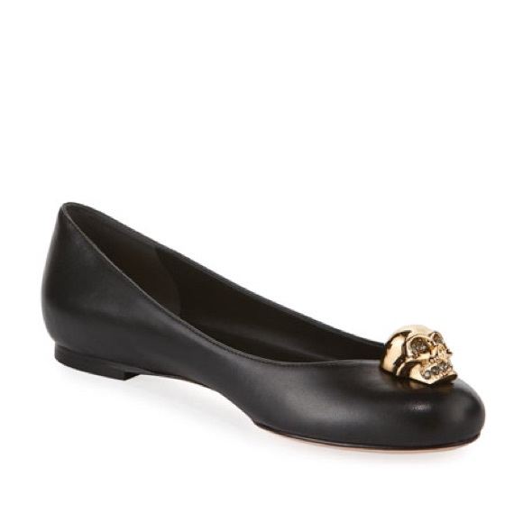 alexander mcqueen flats skull